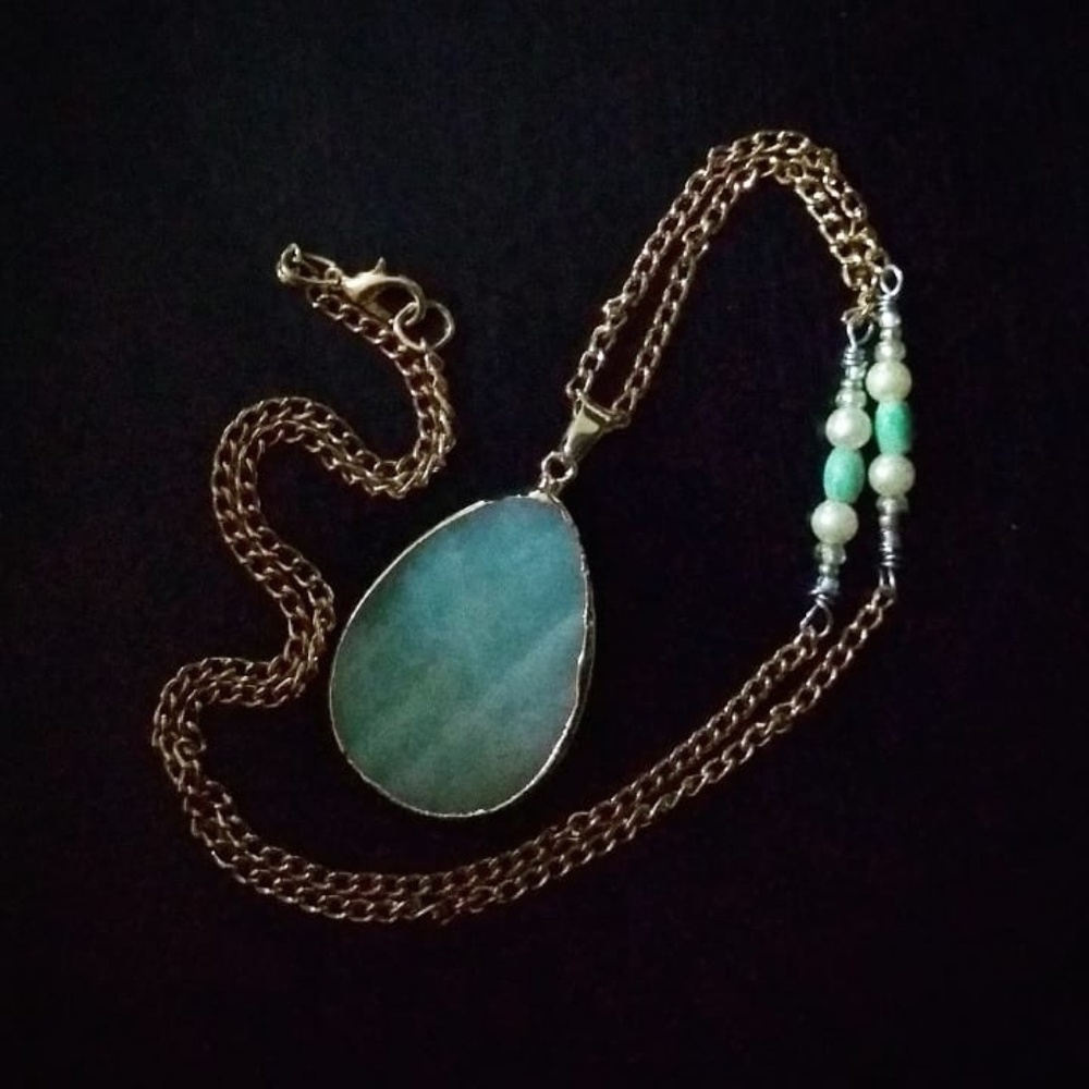 ✨SOLD✨AQUAMARINE GOLD NECKLACE 🌊